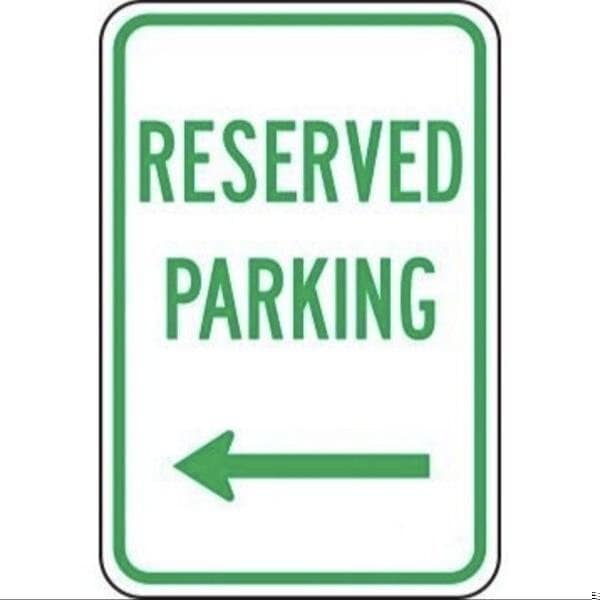 Accuform TRAFFIC SIGN RESERVED PARKING LEFT FRP210RA FRP210RA - main